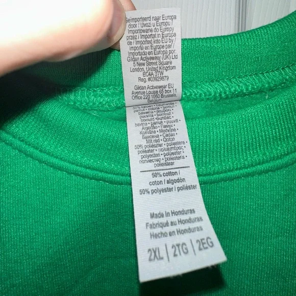 Gildan Green Holiday 'NAUGHTY' Crewneck - Size 2XSweatshirt - Picture 3 of 4